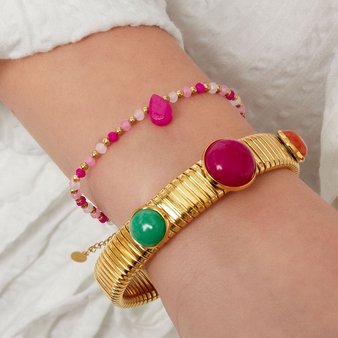 Armband Single Drop Pink