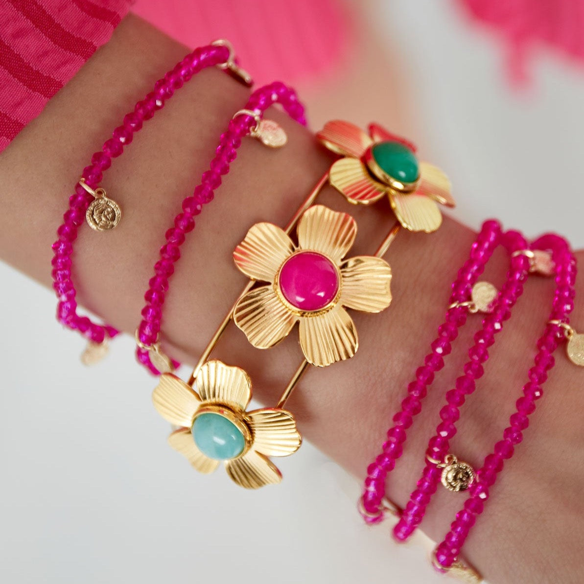 Cuff Armband Flowers