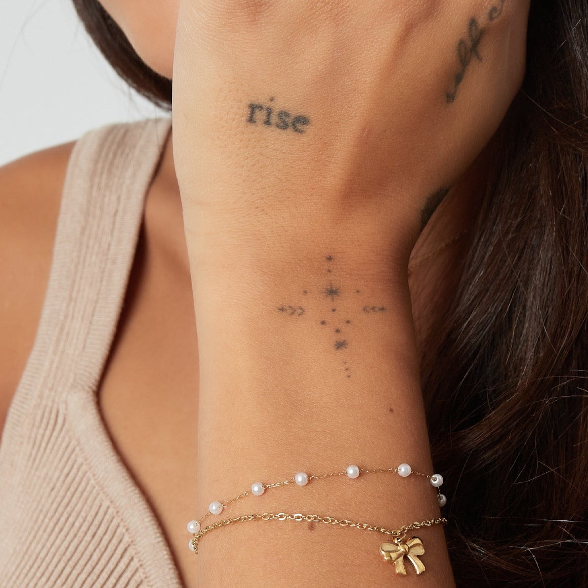 Armband Bow & Pearls