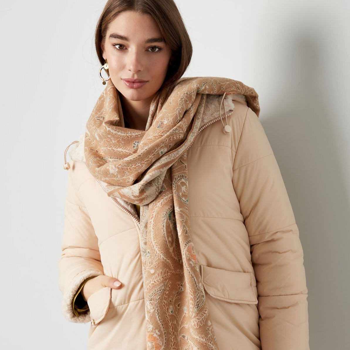 Sjaal Paisley Beige