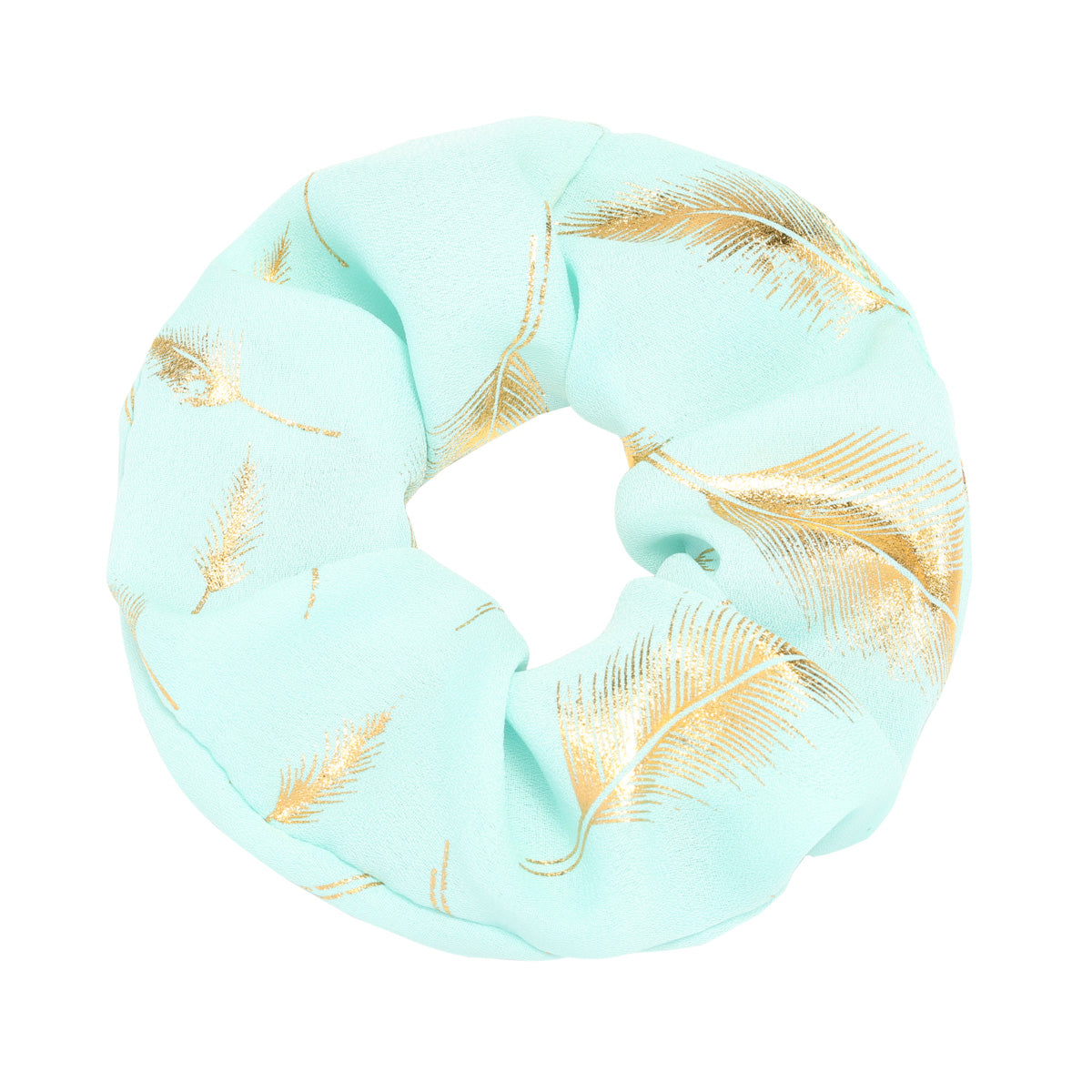 Scrunchie Golden Feather Mint