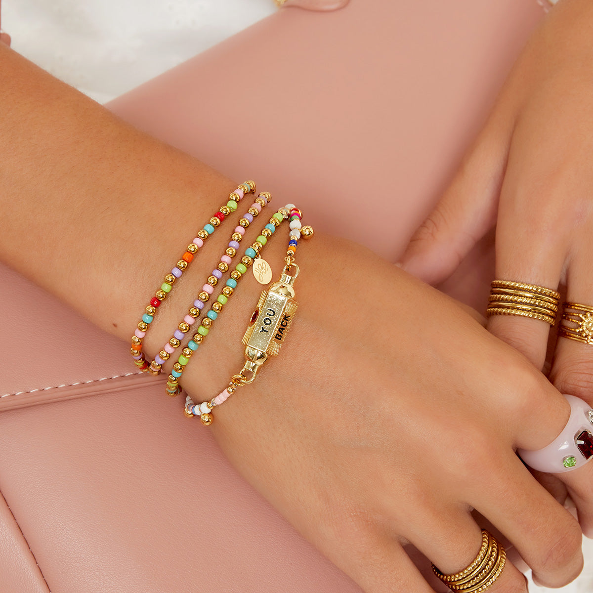 Armband Pink & Purple