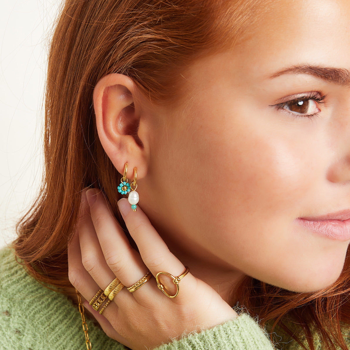 Oorbellen Single Pearl