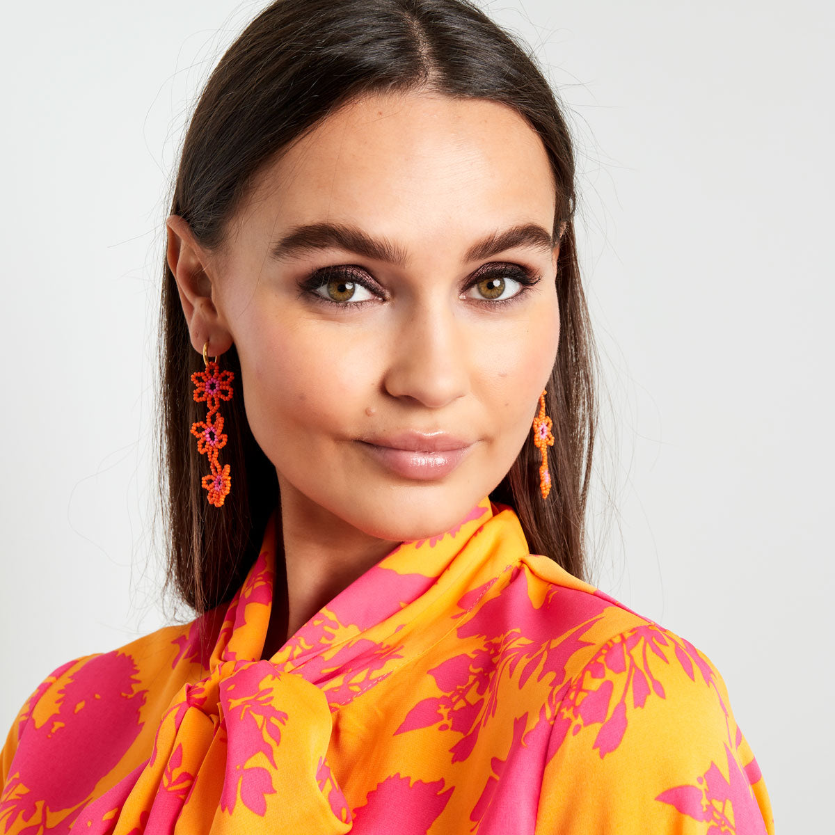 Oorbellen Beaded Flowers