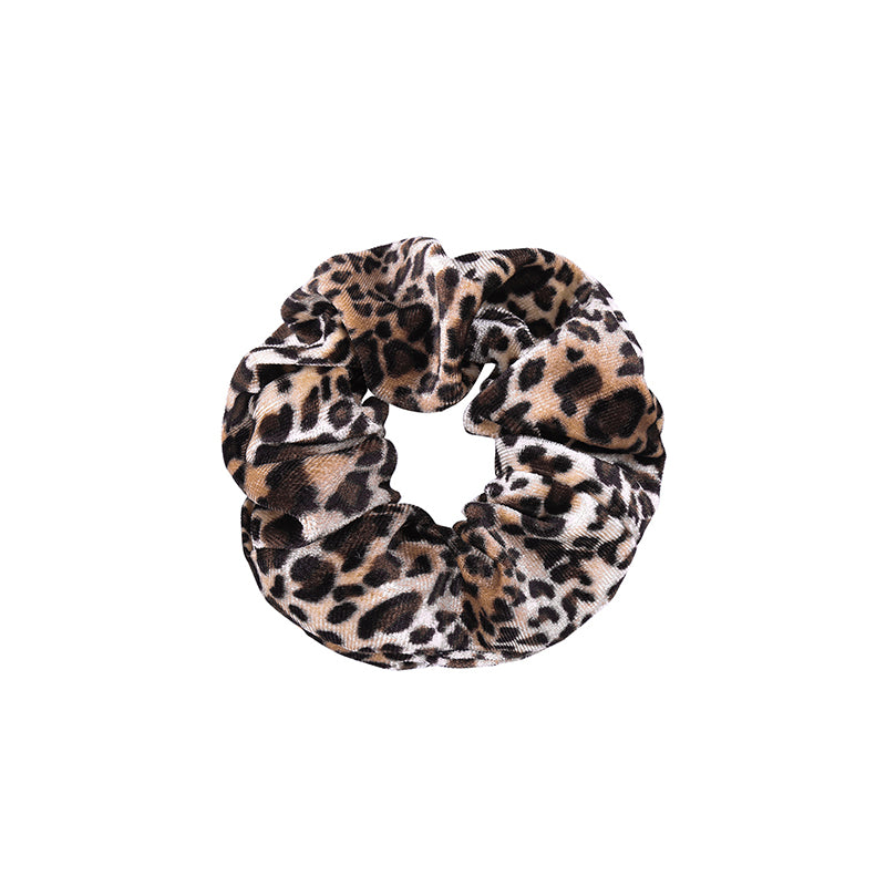 Scrunchie Velvet Leopard