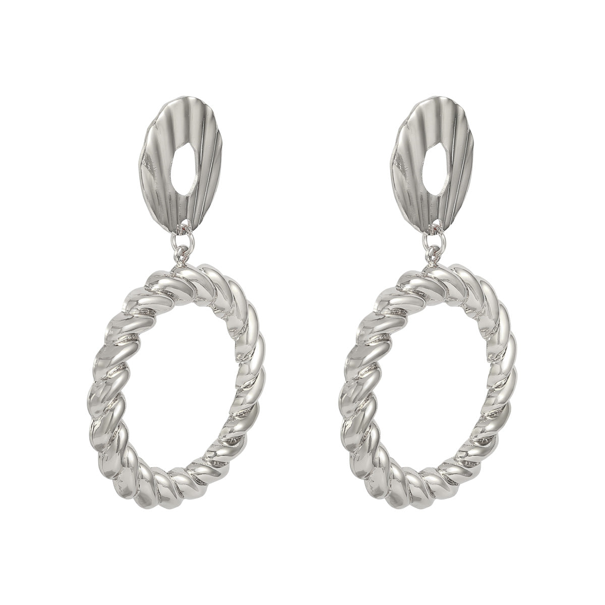 Oorbellen Twisted Circle