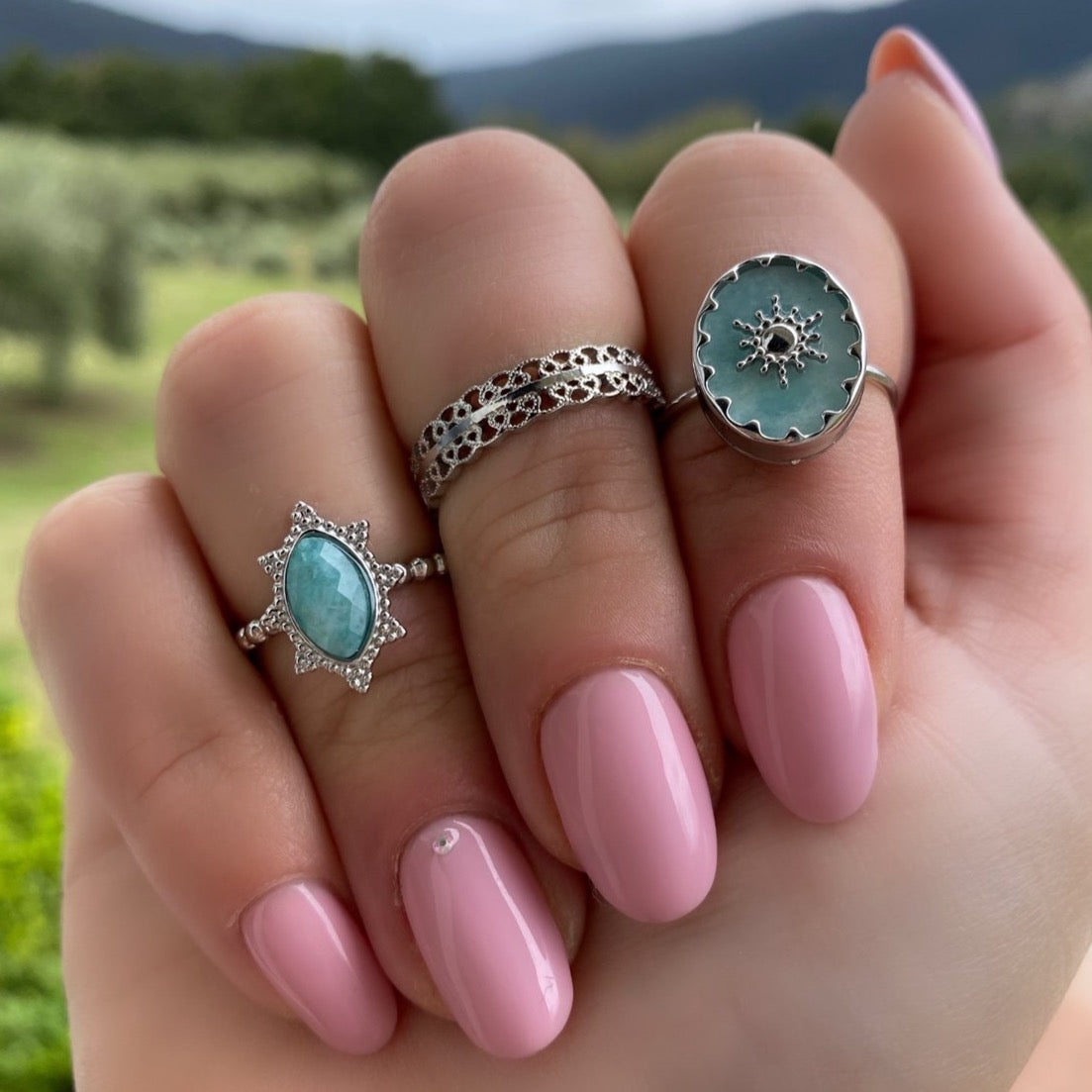 Ring Siena Mint Zilver