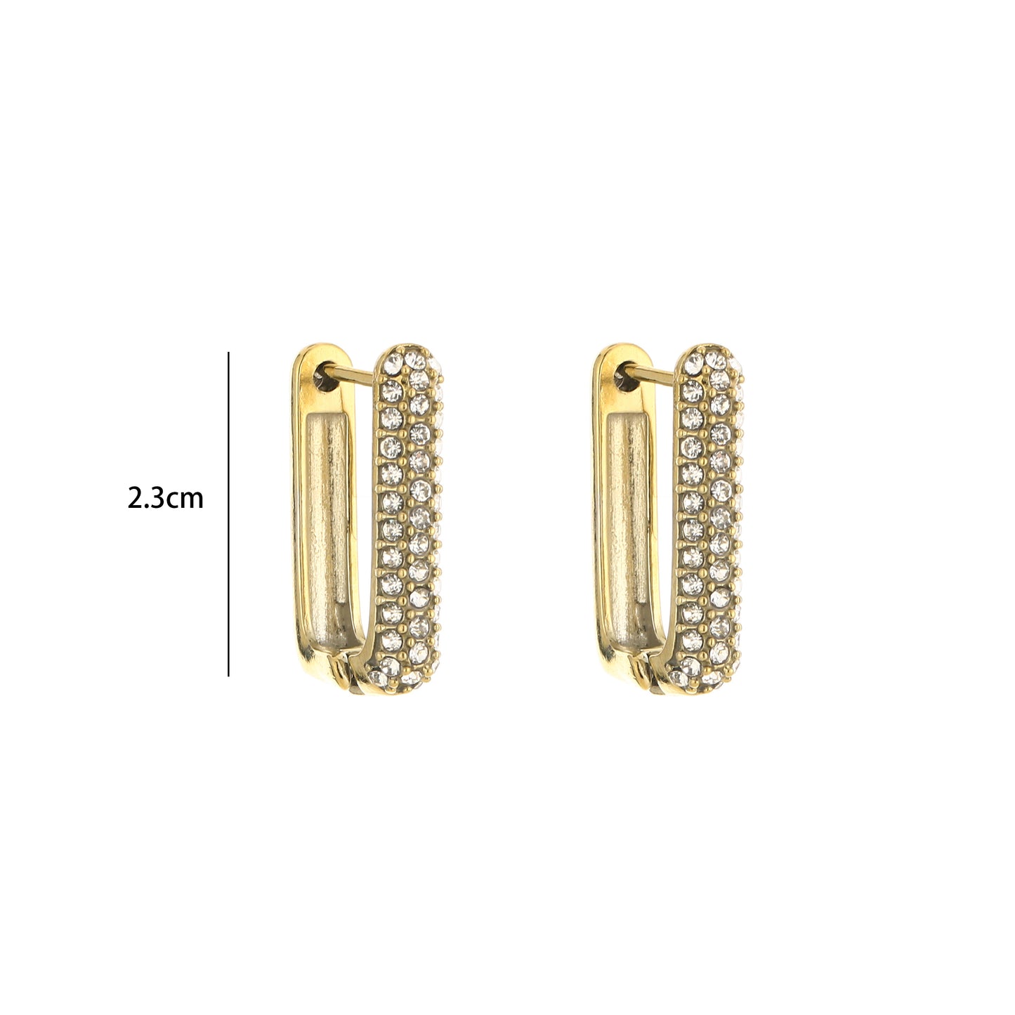Oorbellen Diamond Rectangle