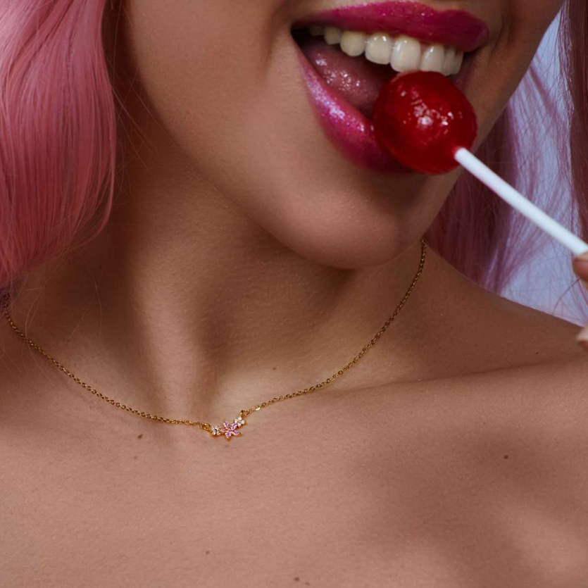 Ketting Pink Flower