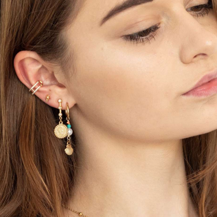 Oorbellen Colorful Pearl Clam