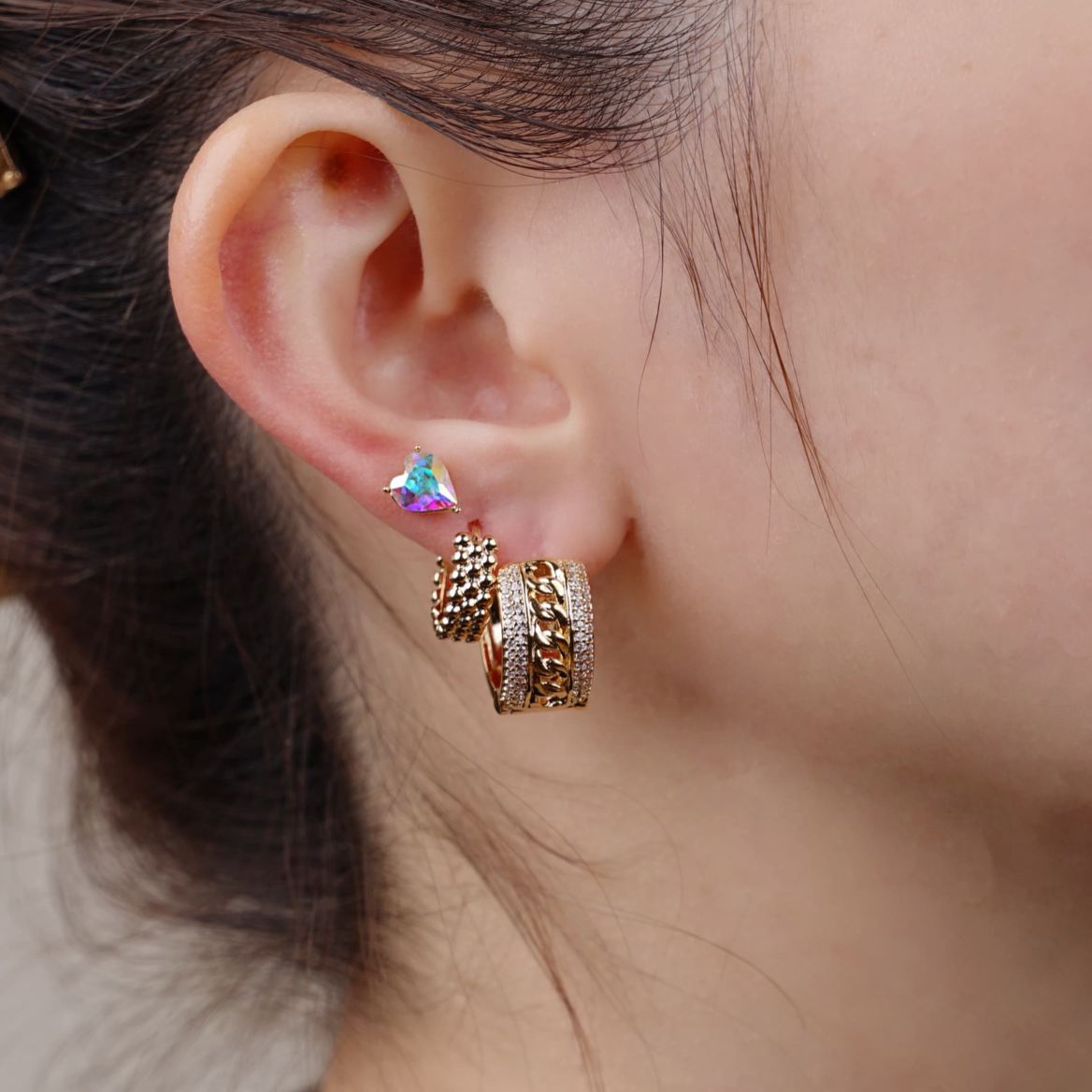 Oorknopjes Colorful Mysty Heart