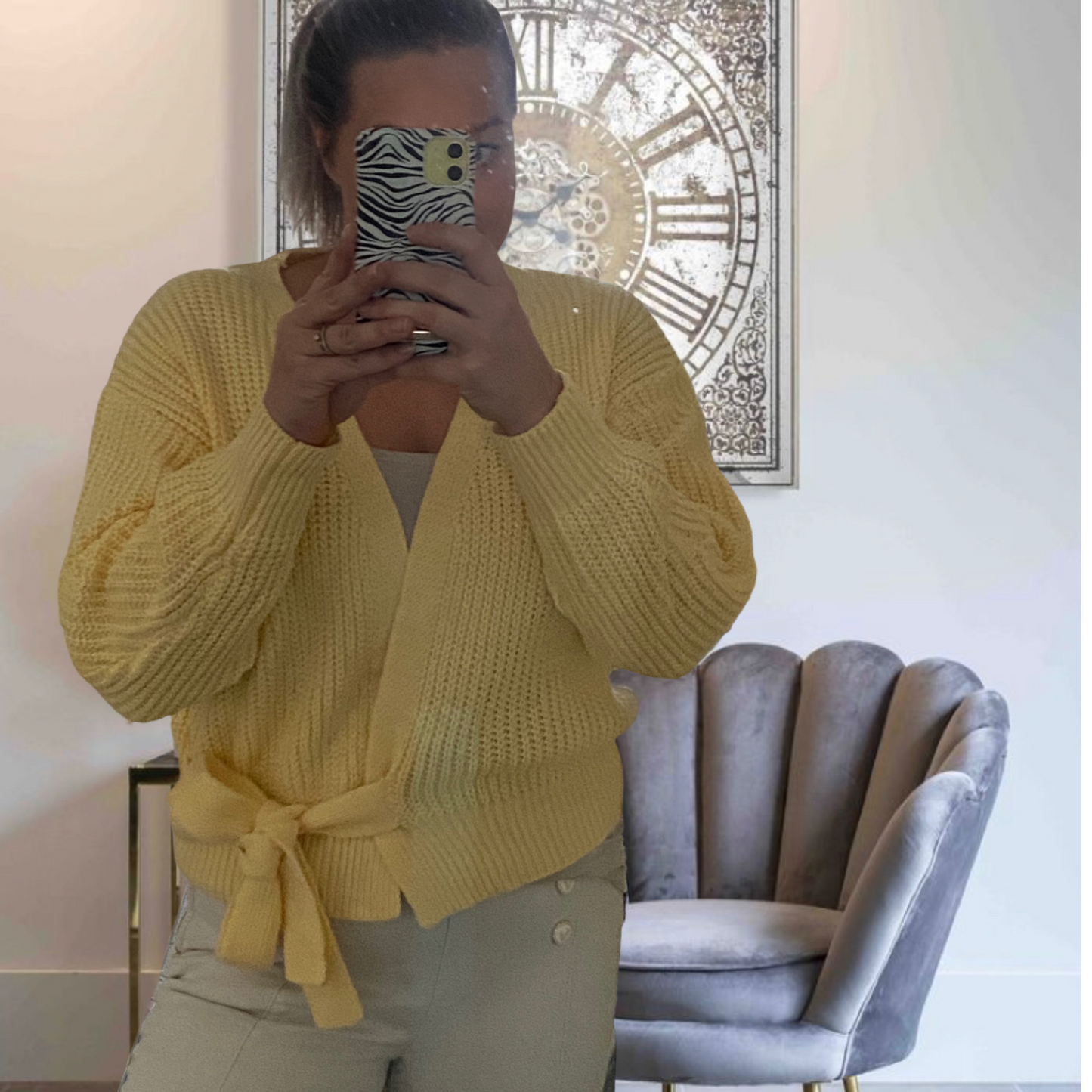 Wikkel Vest Zacht Geel