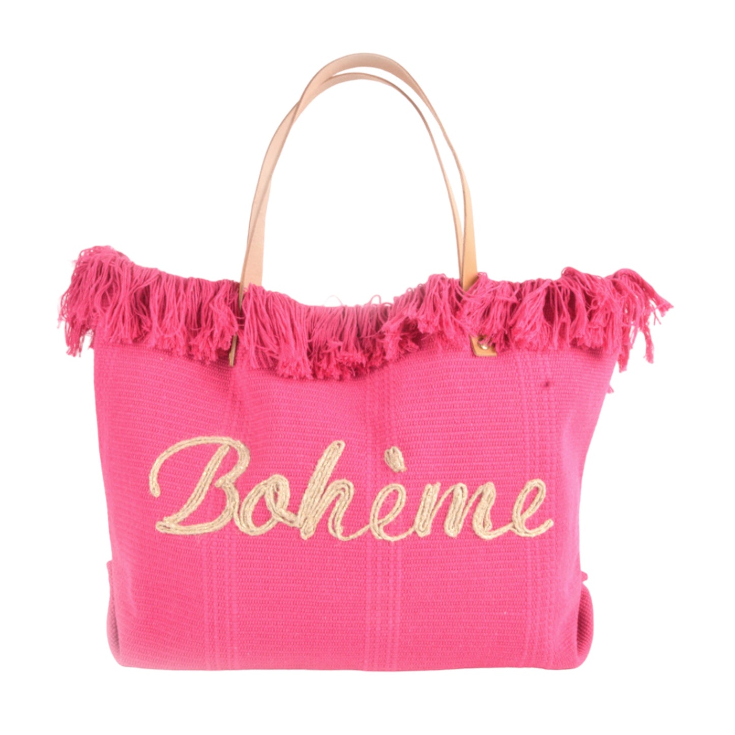 Canvas strandtas Boheme Fuchsia