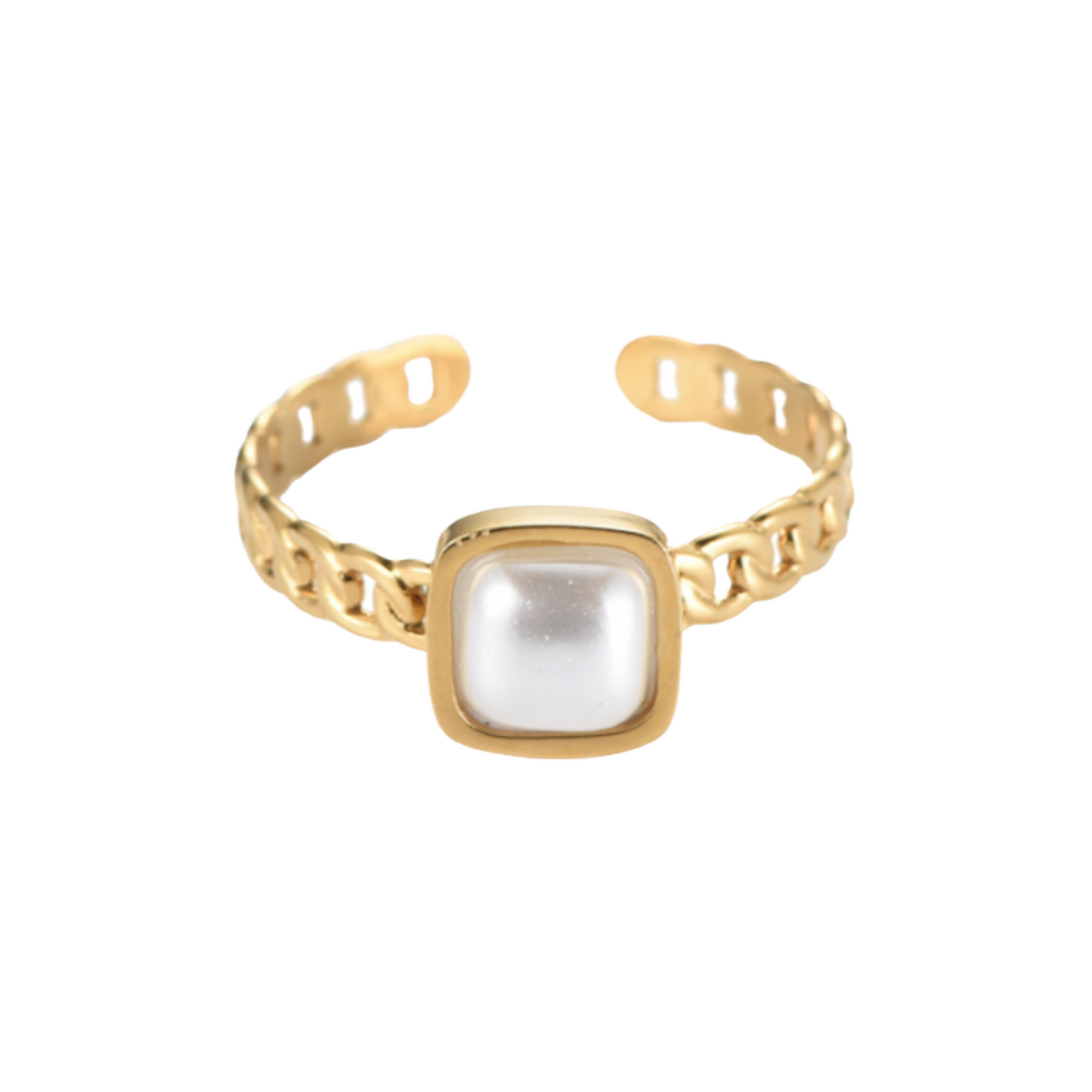 Ring Pearl Square