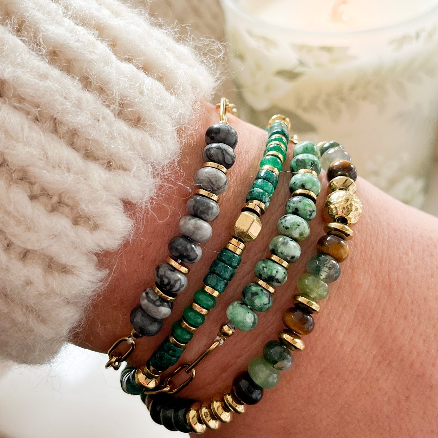 Chunky Armband Stones