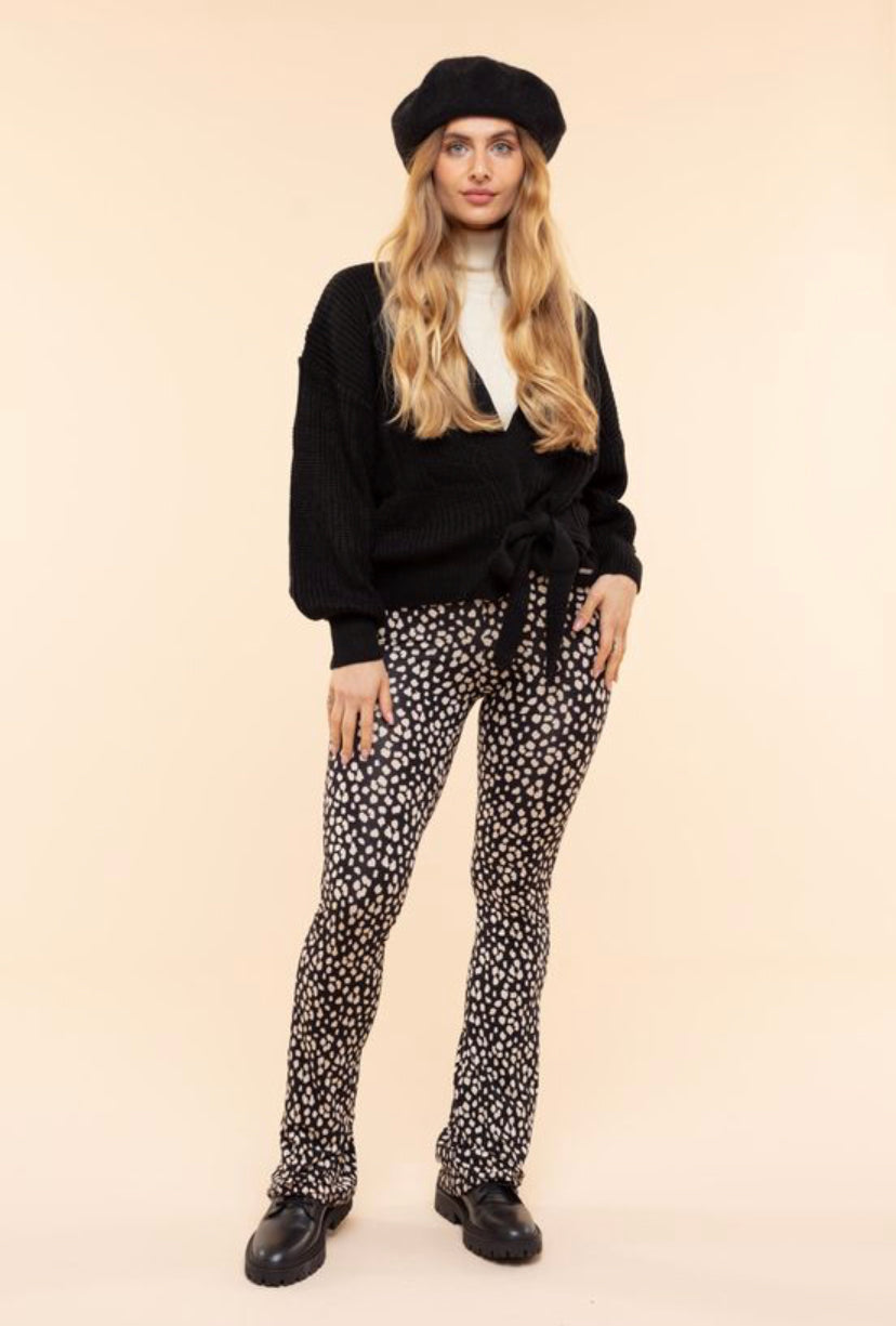 Ambika Flared Cheetah Beige/Zwart
