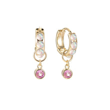 Afbeelding in Gallery-weergave laden, Oorbellen Opal Diamond Pink
