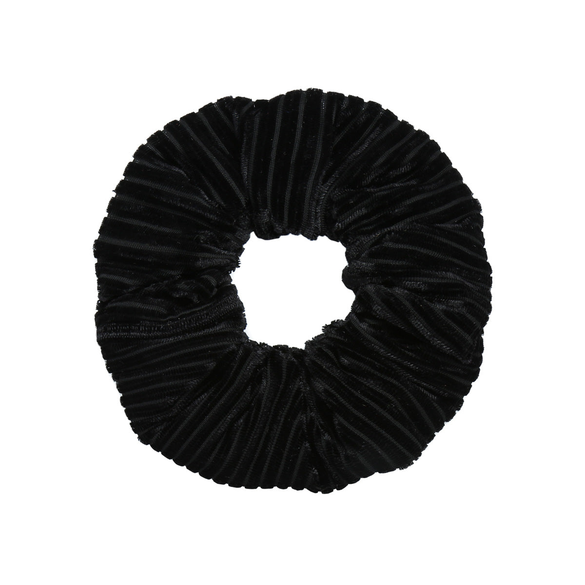 Scrunchie Rib Velvet Zwart