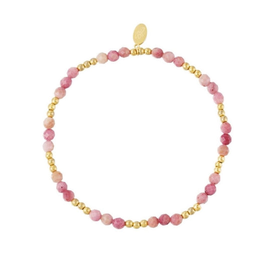 Armband Natural Pink & Gold