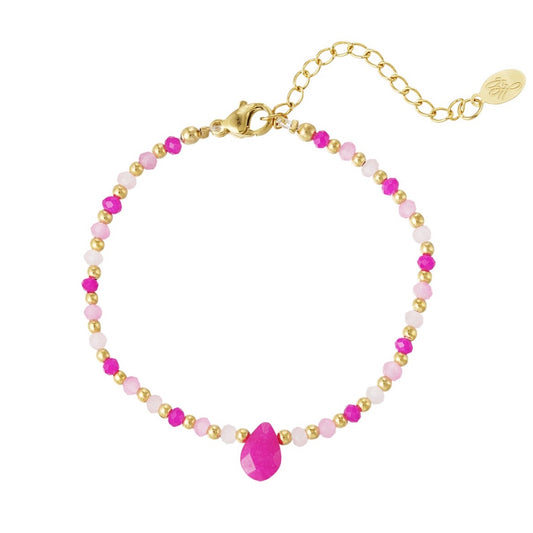 Armband Single Drop Pink