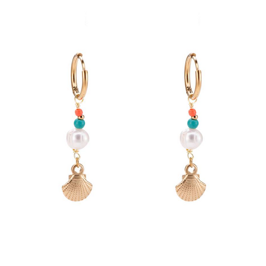 Oorbellen Colorful Pearl Clam