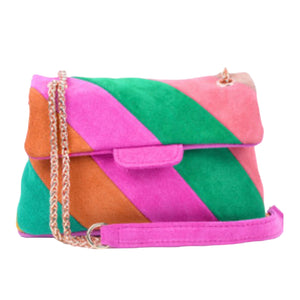 Lederen schoudertas Rainbow Suede