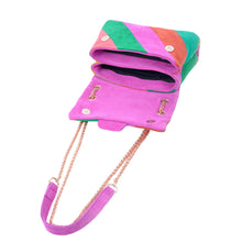 Afbeelding in Gallery-weergave laden, Lederen schoudertas Rainbow Suede
