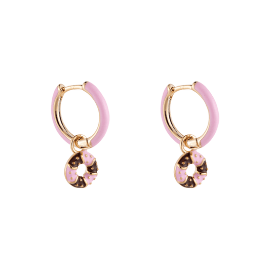 Oorbellen Enamel Pink Donut